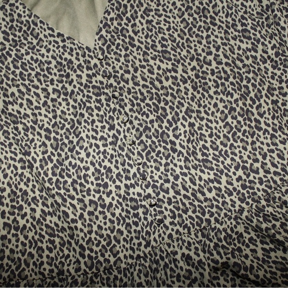 Trixx Green Leopard Dress Women Medium - Picture 3 of 3